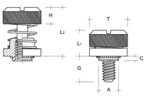 schema technique d'une colonnette  à sertir ouverte